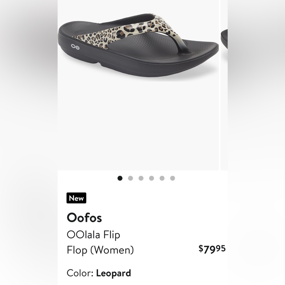 Oofos Oolala Leopard Print Sandals Size 9 Recovery Sandals Limited Edition - Picture 9 of 9